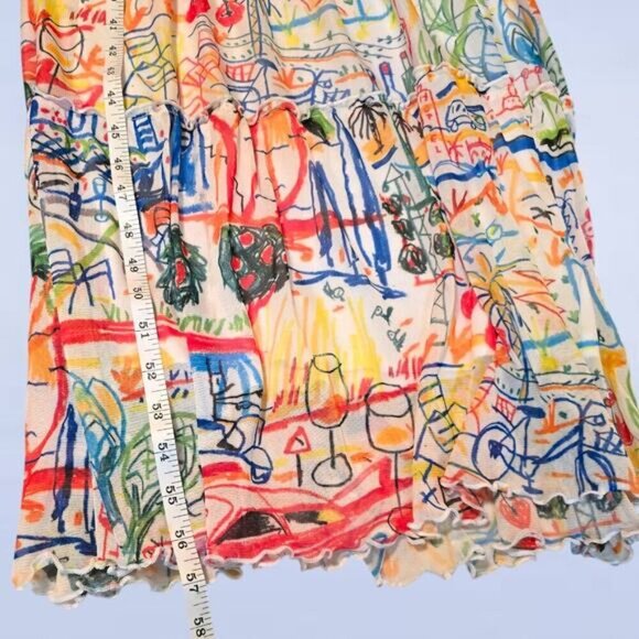 Desigual Long Combination Tulle Dress - Size Extra Large - Picture 8 of 10